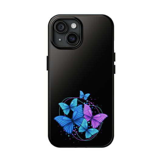 Butterflies Blue Purple Tough Phone Cases