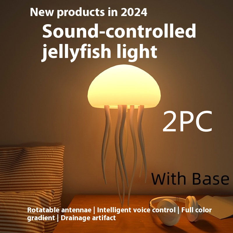 Light Jellyfish Mood Lamp LED Night Portable Decorations For Bedside Desk