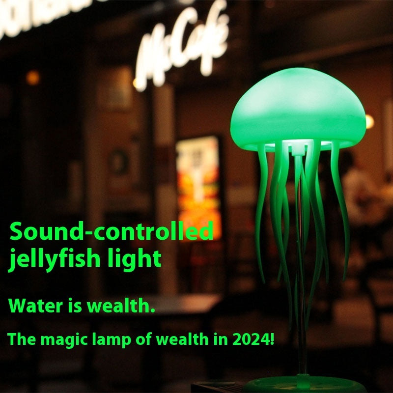 Light Jellyfish Mood Lamp LED Night Portable Decorations For Bedside Desk