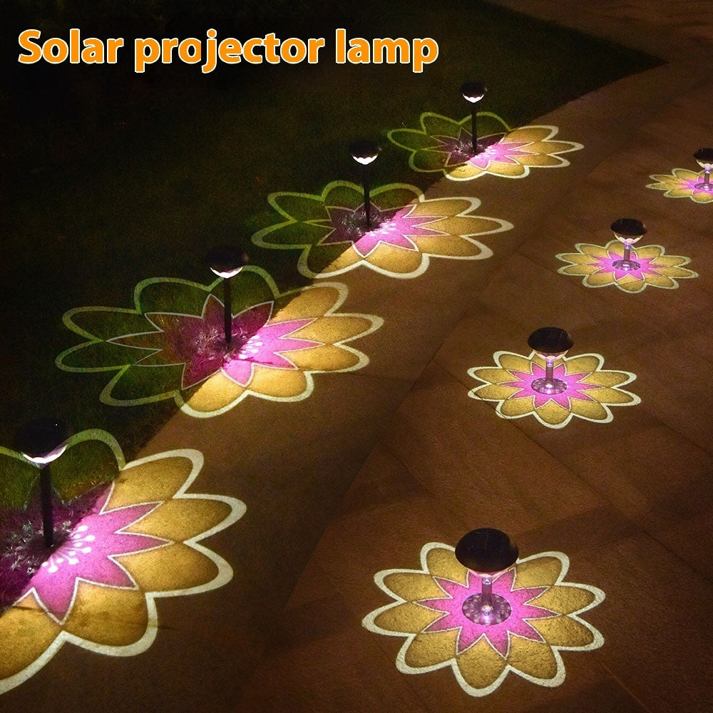 Solar Outdoor Waterproof Garden Courtyard Energy Projection Lamp